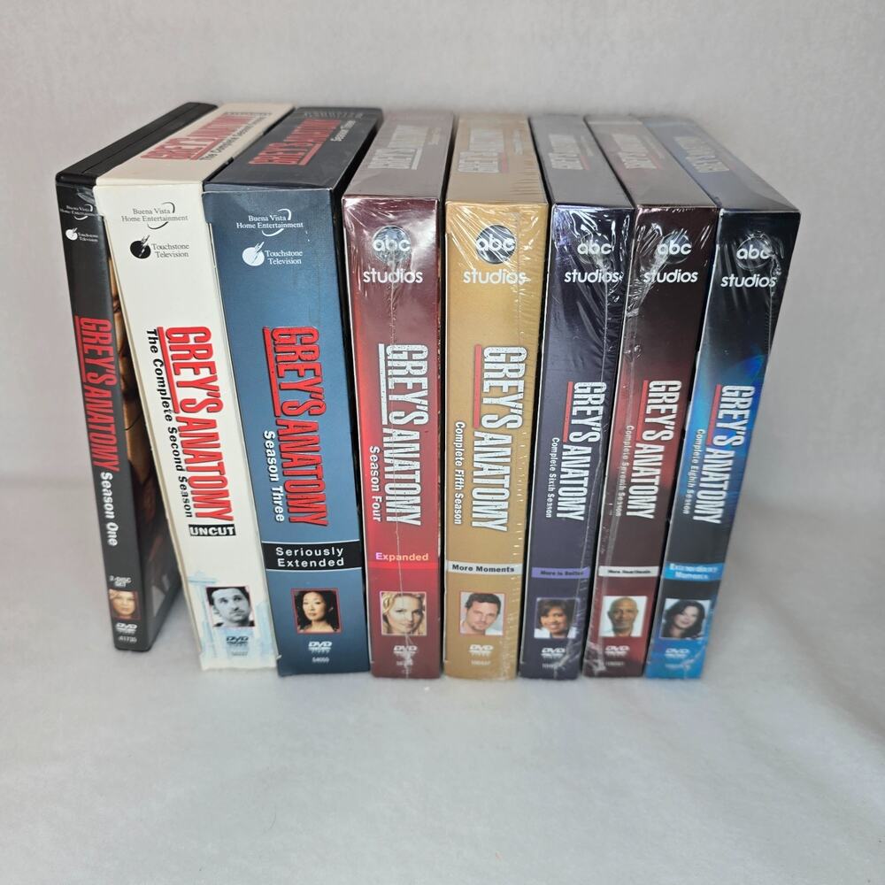 Grey's Anatomy DVD Seasons 1-8 Lot 5 Factory Sealed Complete Season Sets